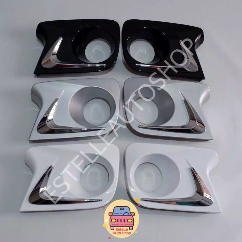 Garnish Ring Fog Lamp All New Avanza / Xenia Hitam Putih Silver 2012 - 2015