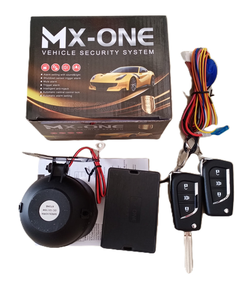 MX-One Alarm Mobil Anti Maling Remote Universal Model Kunci Lipat
