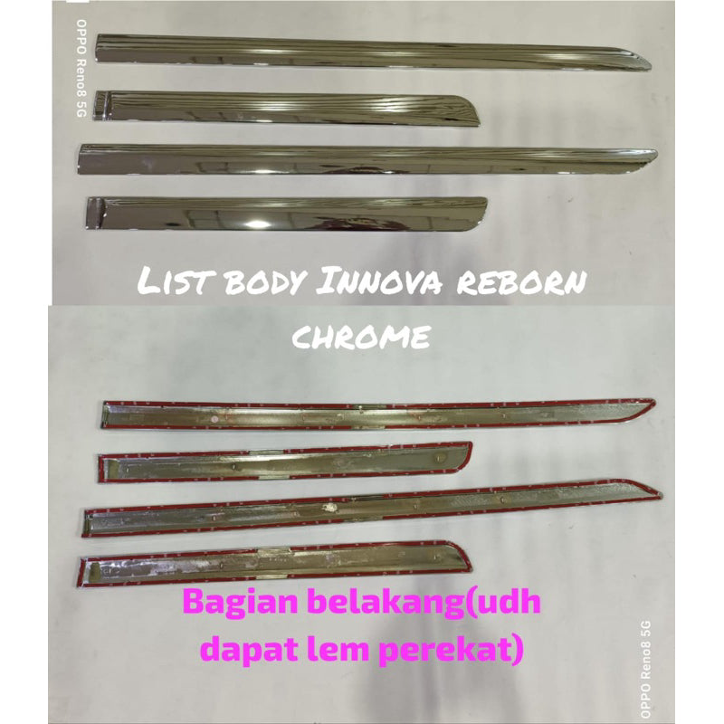 List Body List Pintu Samping Innova Reborn Chrome Hitam Doff 2016 2017 2018 2019 2020 2021 2022 2023 2024