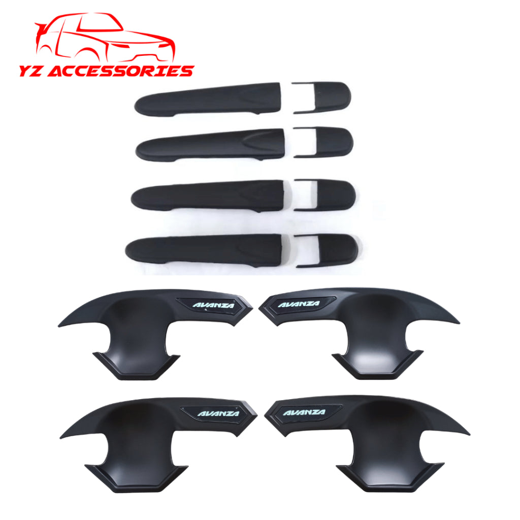 Paket Cover Handle + Outer All New Avanza 2012 - 2021 Chrome Hitam Dop Doff