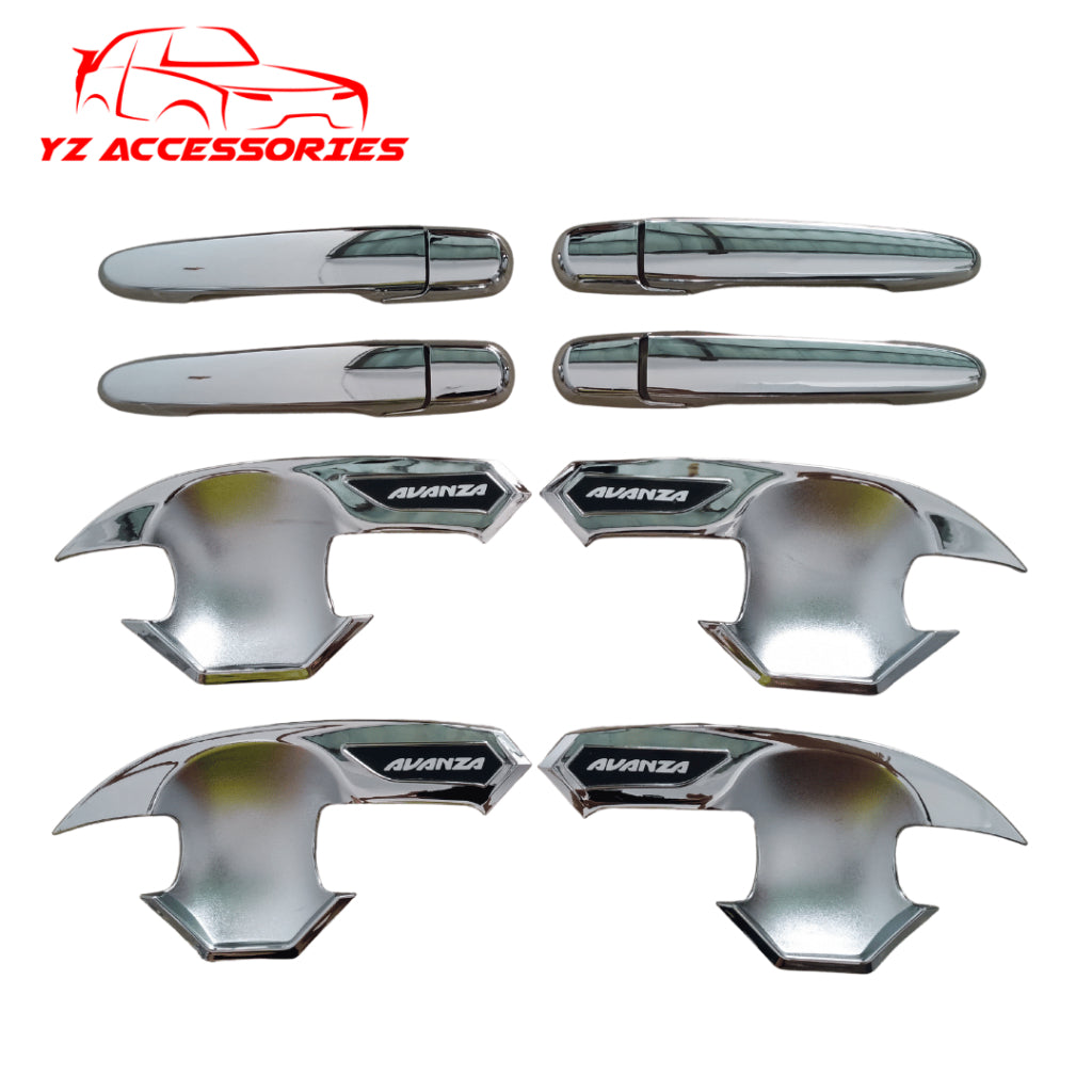 Paket Cover Handle + Outer All New Avanza 2012 - 2021 Chrome Hitam Dop Doff