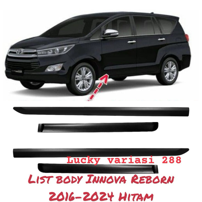 List Body List Pintu Samping Innova Reborn Chrome Hitam Doff 2016 2017 2018 2019 2020 2021 2022 2023 2024