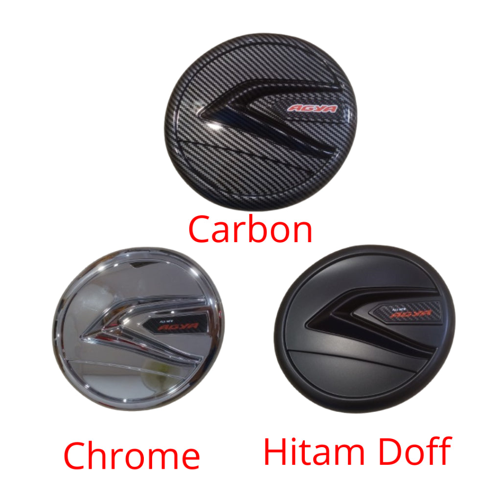 Tank Cover Tutup Tangki All New Agya 2023 Up Chrome Carbon Hitam Dop Doff