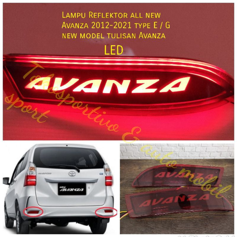 Reflektor Bumper Belakang All New Avanza + Lampu