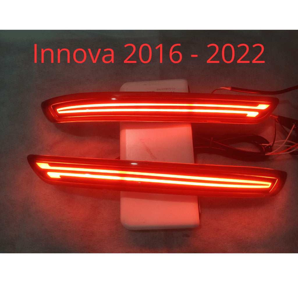 Lampu Reflektor Bumper Belakang All New Innova 2016 - 2022 Merah Smoke Model Garis