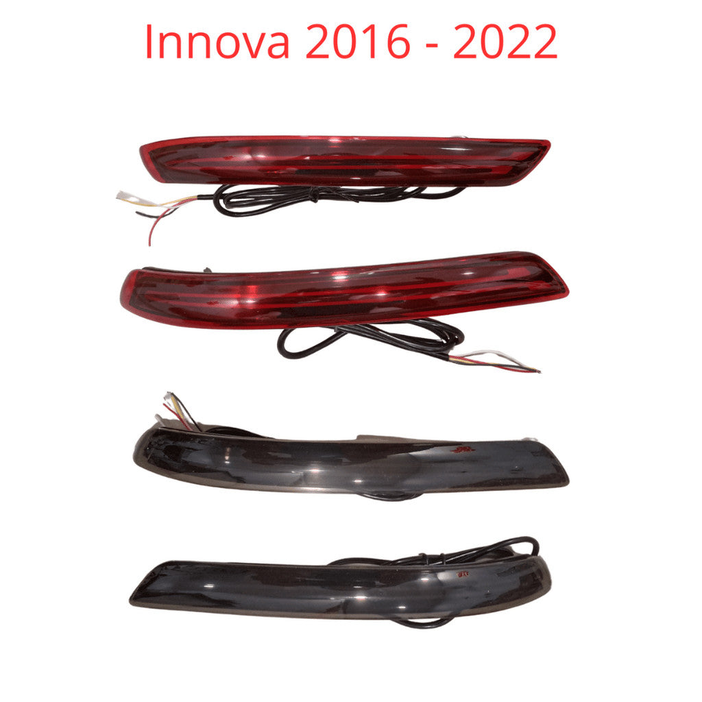 Lampu Reflektor Bumper Belakang All New Innova 2016 - 2022 Merah Smoke Model Garis