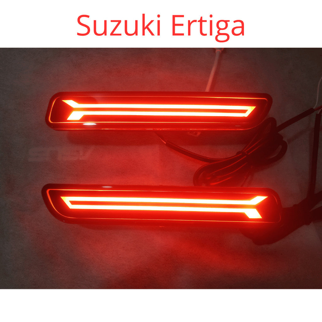 Lampu Reflektor Bumper Belakang Suzuki Ertiga Merah Smoke Model Garis