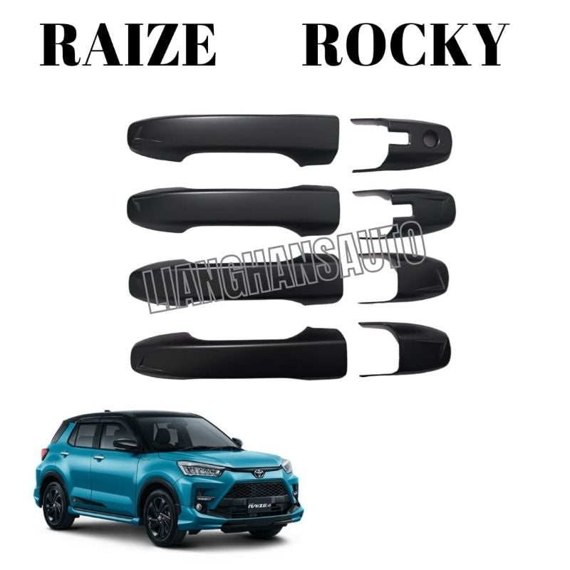 Cover Handle Raize Rocky Chrome Hitam Dop Doff