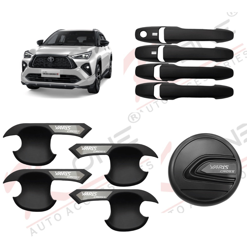 Paket Cover Handle Outer Tank Cover Yaris Cross 2023 Up Hitam Dop Doff