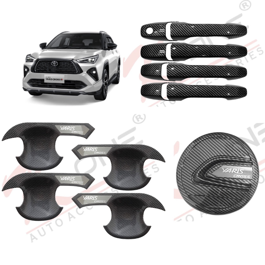 Paket Cover Handle Outer Tank Cover Yaris Cross 2023 Up Carbon