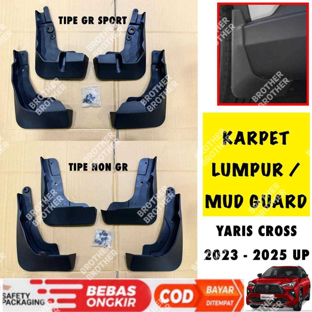 Mud Guard Karpet Lumpur Yaris Cross 2023 Up