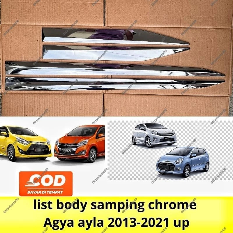 List Body Agya Ayla 2013 - 2022 Chrome