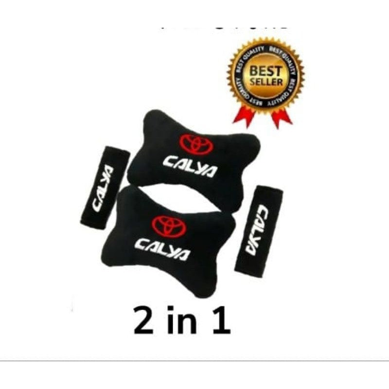 Bantal Calya / Bantal Mobil Calya 2 in 1 / Bantal Leher Mobil Universal