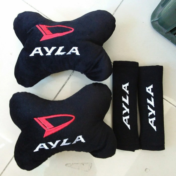 Bantal Ayla / Bantal Mobil Ayla 2 in 1 / Bantal Leher Mobil Universal