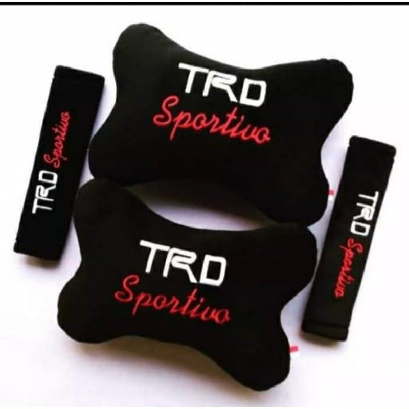 Bantal TRD Sportivo / Bantal Mobil TRD Sportivo 2 in 1 / Bantal Leher Mobil Universal