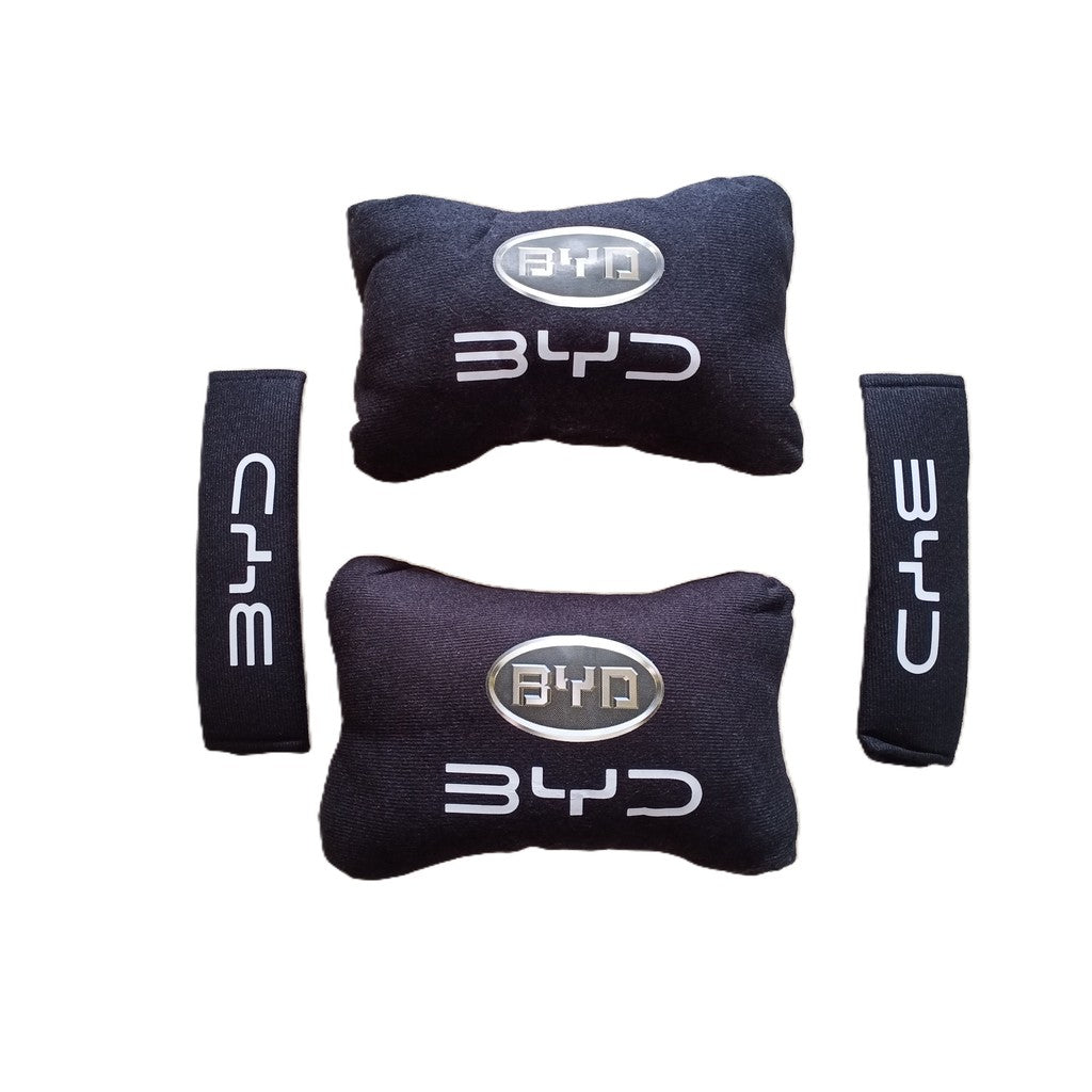 Bantal BYD / Bantal Mobil BYD 2 in 1 / Bantal Leher Mobil Universal