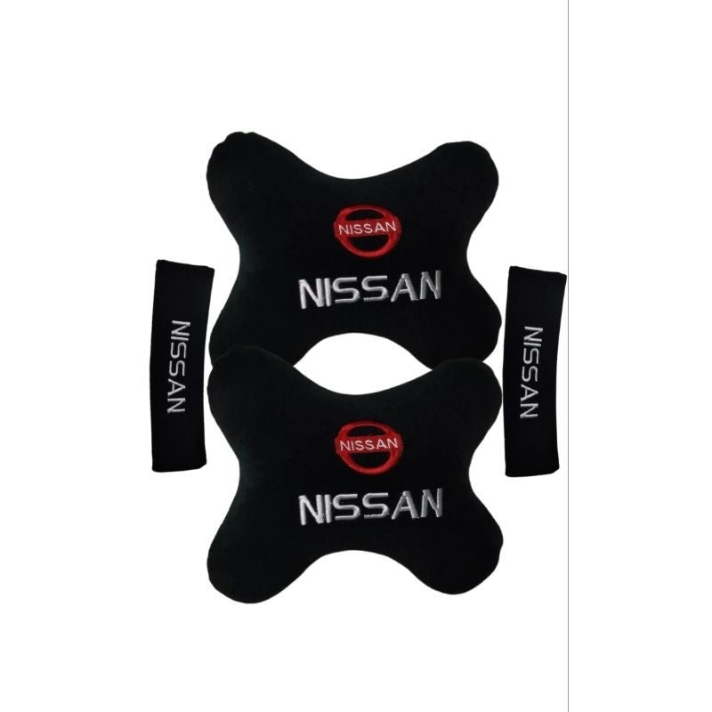 Bantal Nissan / Bantal Mobil Nissan 2 in 1 / Bantal Leher Mobil Universal