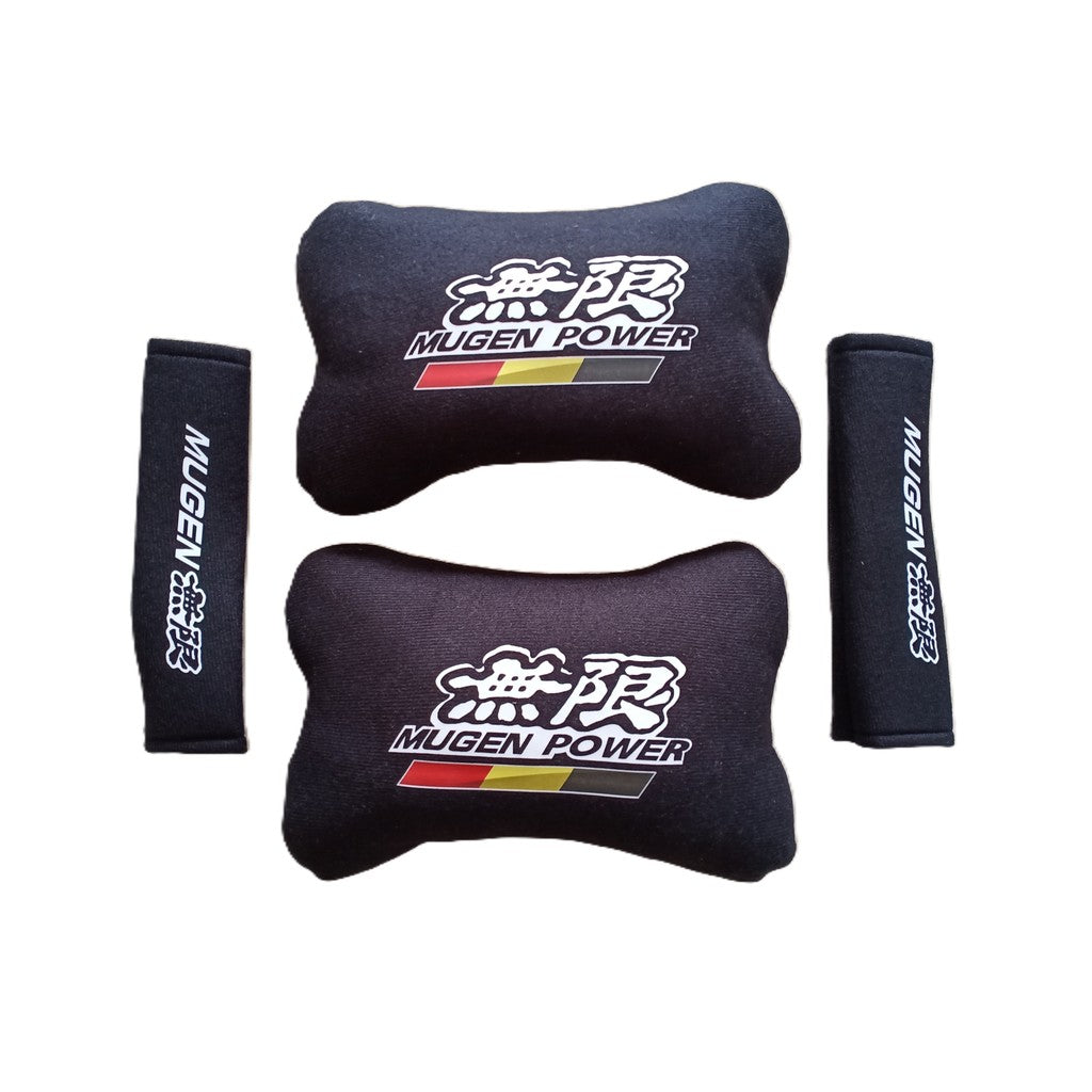Bantal Mugen Power / Bantal Mobil Mugen 2 in 1 / Bantal Leher Mobil Universal