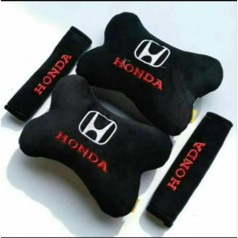 Bantal Honda / Bantal Mobil Honda 2 in 1 / Bantal Leher Mobil Universal
