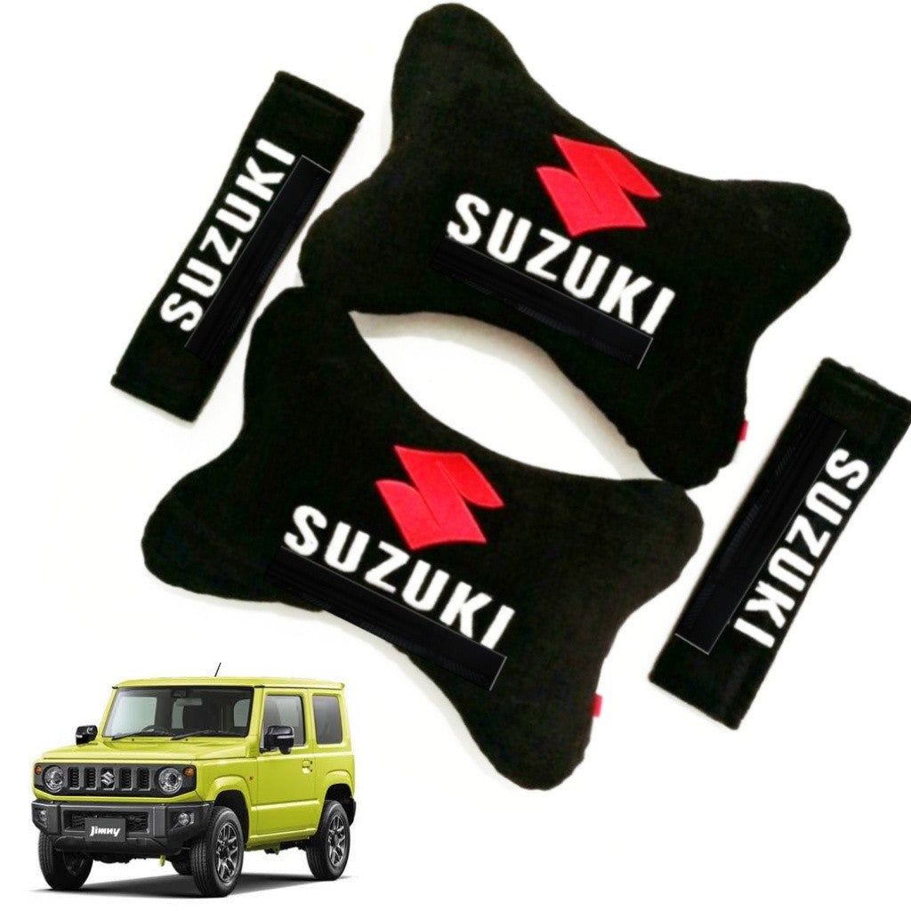 Bantal Suzuki / Bantal Mobil Suzuki 2 in 1 / Bantal Leher Mobil Universal