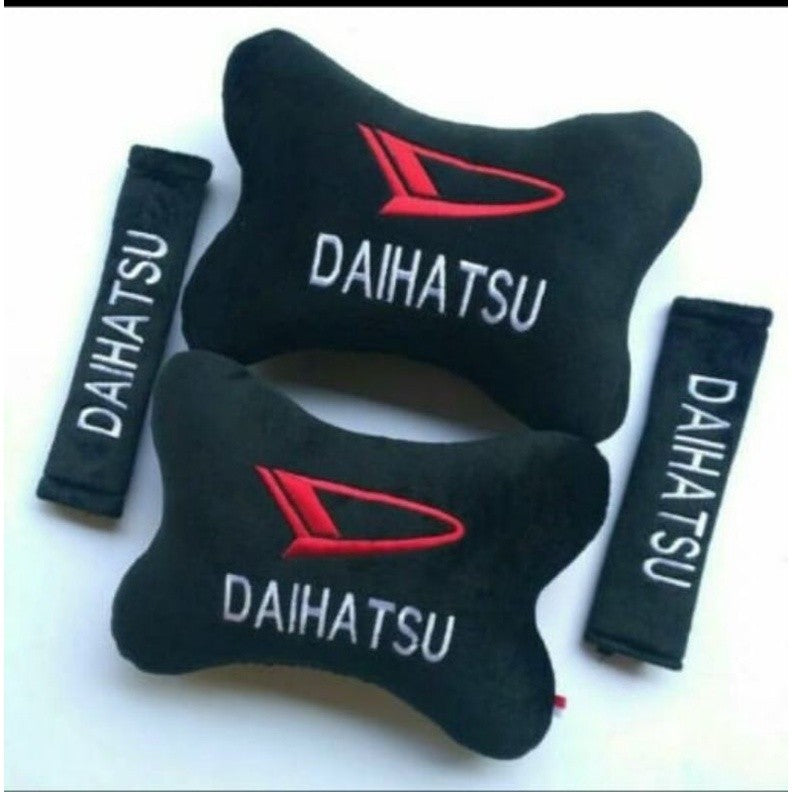 Bantal Daihatsu / Bantal Mobil Daihatsu 2 in 1 / Bantal Leher Mobil Universal